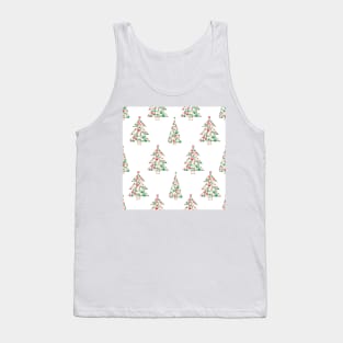 Made of paw print Christmas tree Tank Top